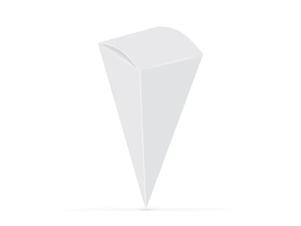 Паперова Трикутна Коробка Вашого Дизайну Логотипу Морозиво Легко Змінити Кольори — стоковий вектор