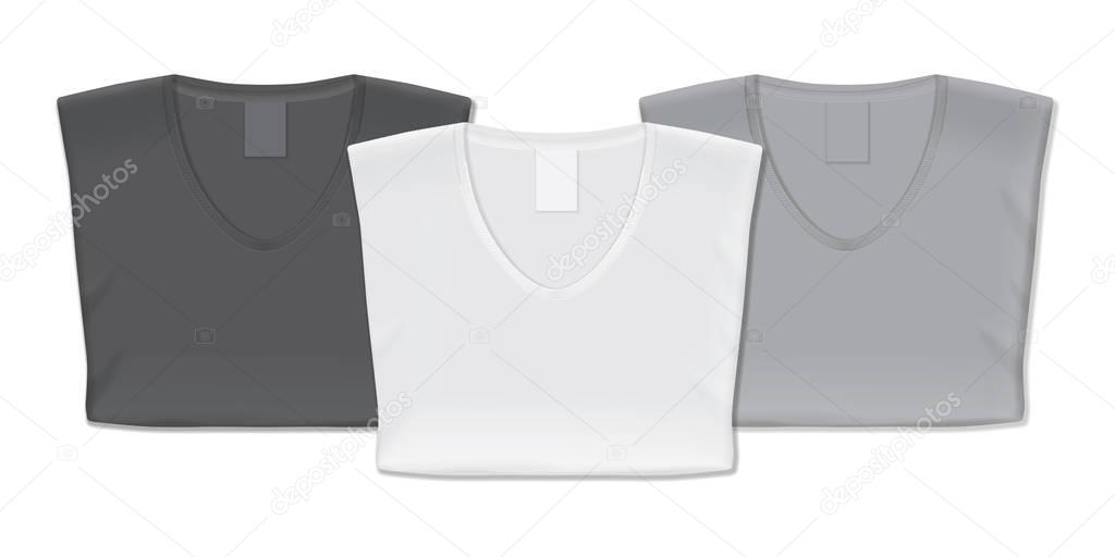 T-shirt. It's easy to change colors. Mock up.  Vector template