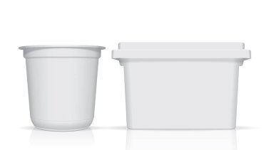 Plastik kap tasarım ve logo için. Renkleri değiştirmek kolaydır. Kadar alay et. Vektör şablonu