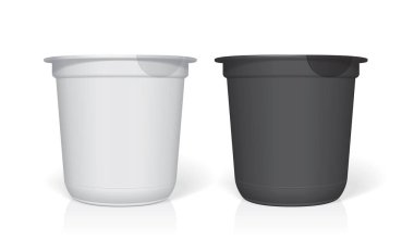 Plastik kap tasarım ve logo için. Renkleri değiştirmek kolaydır. Kadar alay et. Vektör şablonu