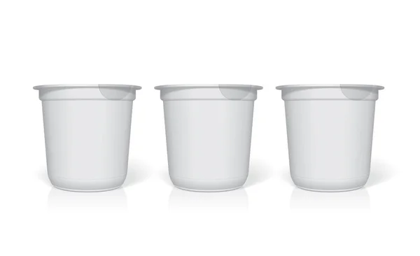 Пластикова чашка для вашого дизайну та логотипу. Легко змінити кольори. Знущатися. Векторний шаблон — стоковий вектор