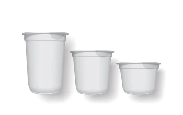 Пластиковая чашка для Вашего дизайна и логотипа. Цвета легко поменять. Макияж. Векторный шаблон — стоковый вектор