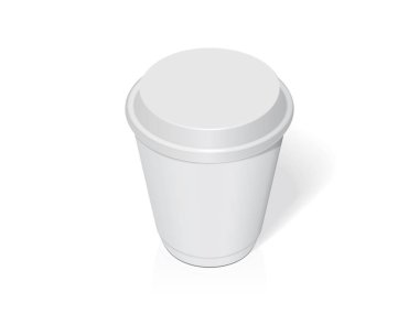 Plastik kap tasarım ve logo için. Renkleri değiştirmek kolaydır. Kadar alay et. Vektör şablonu.