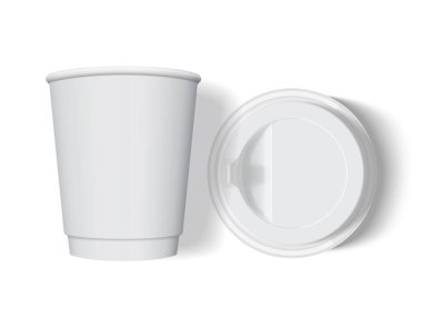 Plastik kap tasarım ve logo için. Renkleri değiştirmek kolaydır. Kadar alay et. Vektör şablonu.