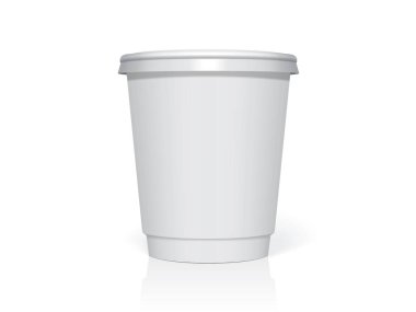 Plastik kap tasarım ve logo için. Renkleri değiştirmek kolaydır. Kadar alay et. Vektör şablonu.