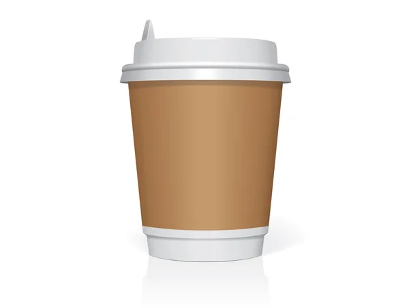 あなたのデザインとロゴをプラスチック製のカップ。色を変更する簡単です。モックアップを作成します。ベクトル テンプレート. — ストックベクタ