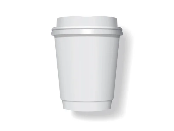 Пластикова чашка для вашого дизайну та логотипу. Легко змінити кольори. Знущатися. Векторний шаблон . — стоковий вектор