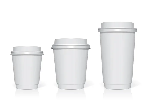 Пластикова чашка для вашого дизайну та логотипу. Легко змінити кольори. Знущатися. Векторний шаблон . — стоковий вектор