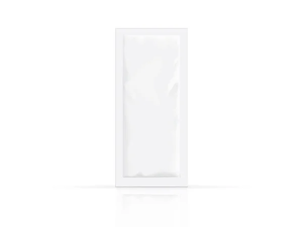 Embalagem de papel branco isolado no fundo branco vetor mock up —  Vetores de Stock