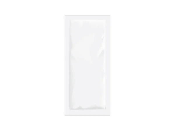 Embalaje de papel blanco aislado en el vector de fondo blanco simulan — Vector de stock