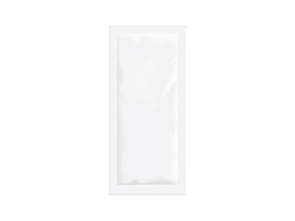 Embalagem de papel branco isolado no fundo branco vetor mock up — Vetor de Stock