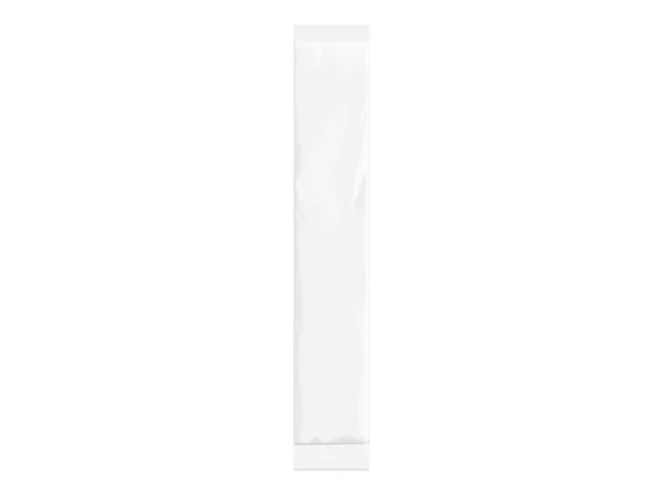 Weiße Papierverpackung isoliert auf weißem Hintergrund Vektor-Attrappe — Stockvektor