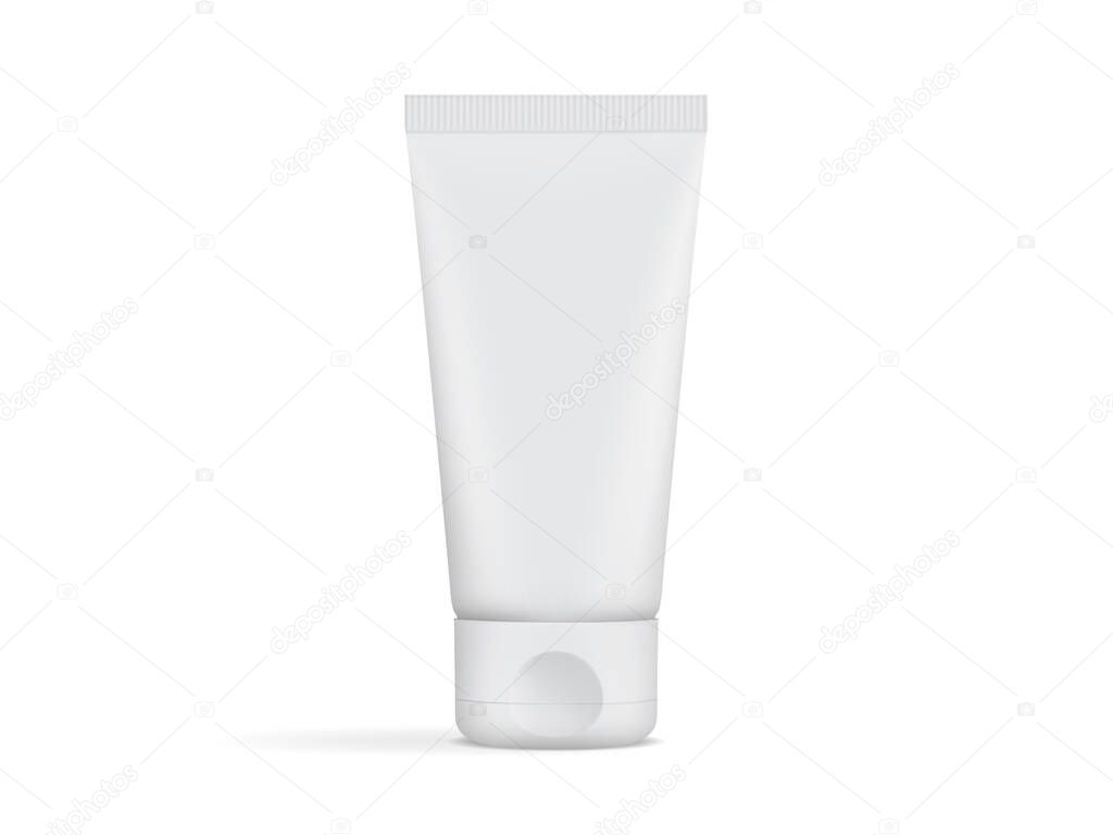 cream tube packaging isolated on white background
