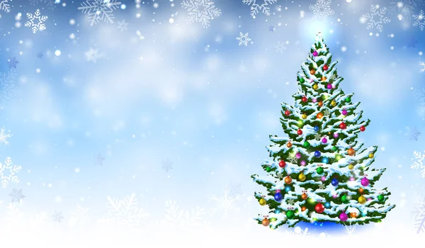 Kış arka plan ile firtree.