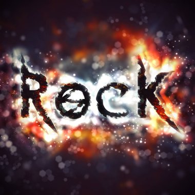 Rock poster bokeh elemanları ile