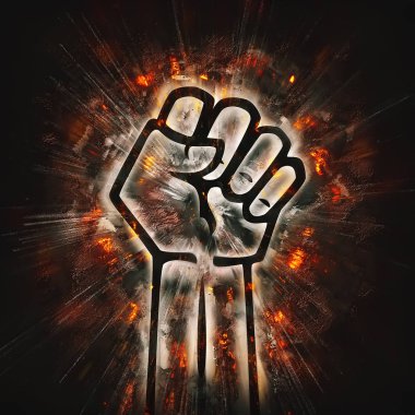 Etkisi patlayan ile protesto poster