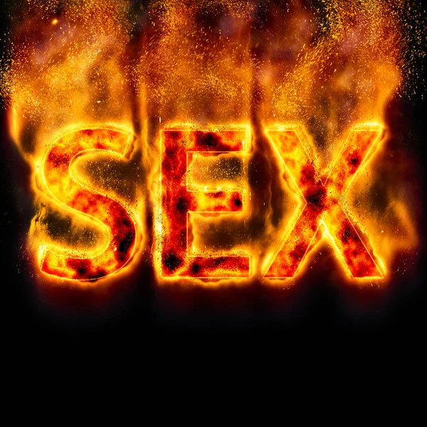Word sex with flame effect