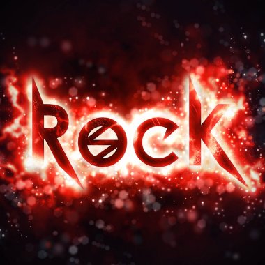 Rock poster bokeh elemanları ile