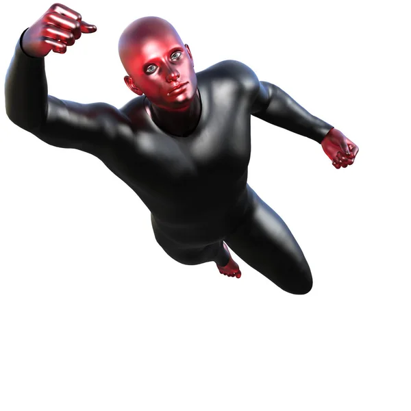 Super man hero of the red rubber — Stock Photo, Image