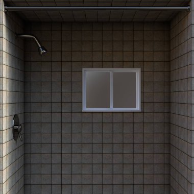 Duş kabini içinde görüntüleyin. Mermer karo