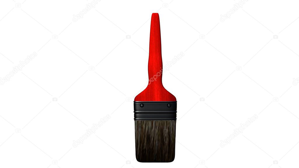 Small hand brush for paint