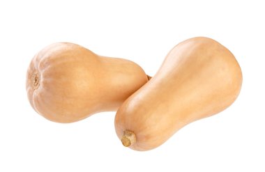 Beyaz arka planda izole edilmiş tereyağlı kabak