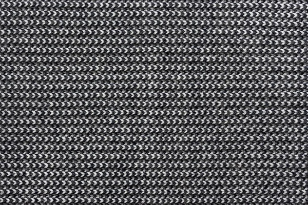 Textura de lana tejida en blanco y negro — Foto de Stock