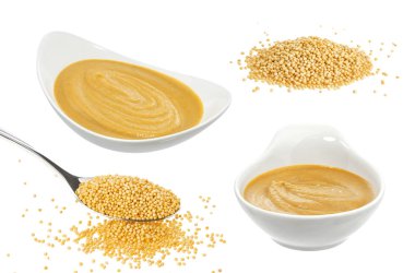 Beyaz arka plan üzerinde izole hardal