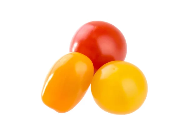 Primer plano del tomate cereza aislado sobre fondo blanco — Foto de Stock
