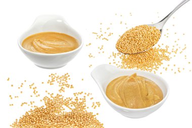 Beyaz arka plan üzerinde izole hardal