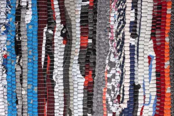 Kolorowe ręcznie tkanina tekstura zbieranina dywan lub wykładzina — Zdjęcie stockowe
