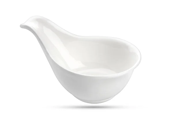 Порожня миска або тарілка ізольовані на білому тлі — стокове фото