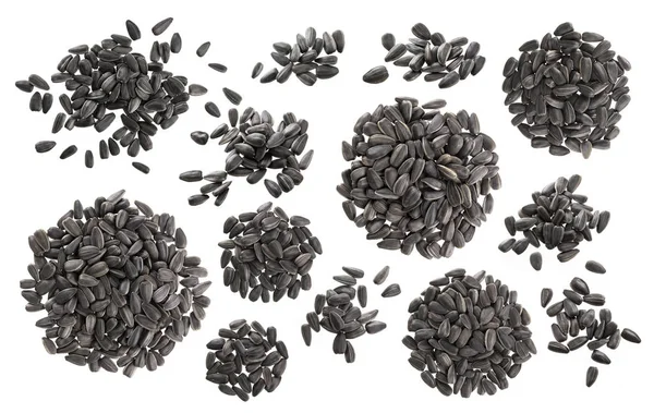 Sunflower seeds on white — Stock Photo, Image