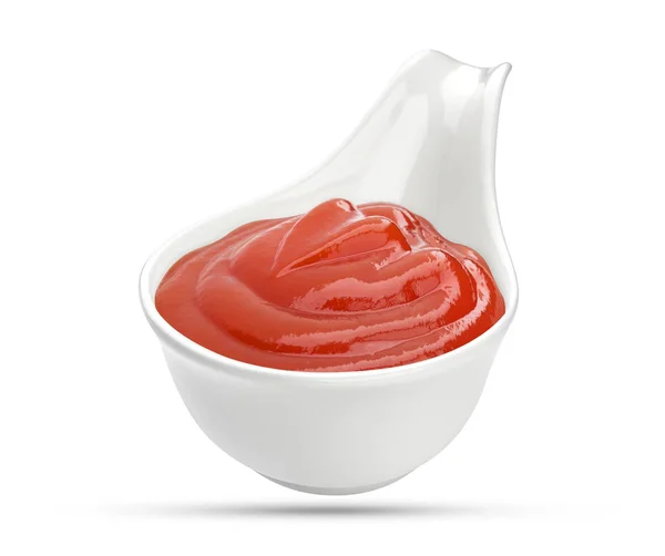 Ketchup isolado no fundo branco. — Fotografia de Stock