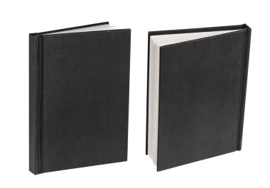 izole beyaz zemin üzerine siyah kitap kapağı