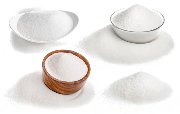 클리핑 경로와 흰색 배경에 고립 된 설탕 — 스톡 사진