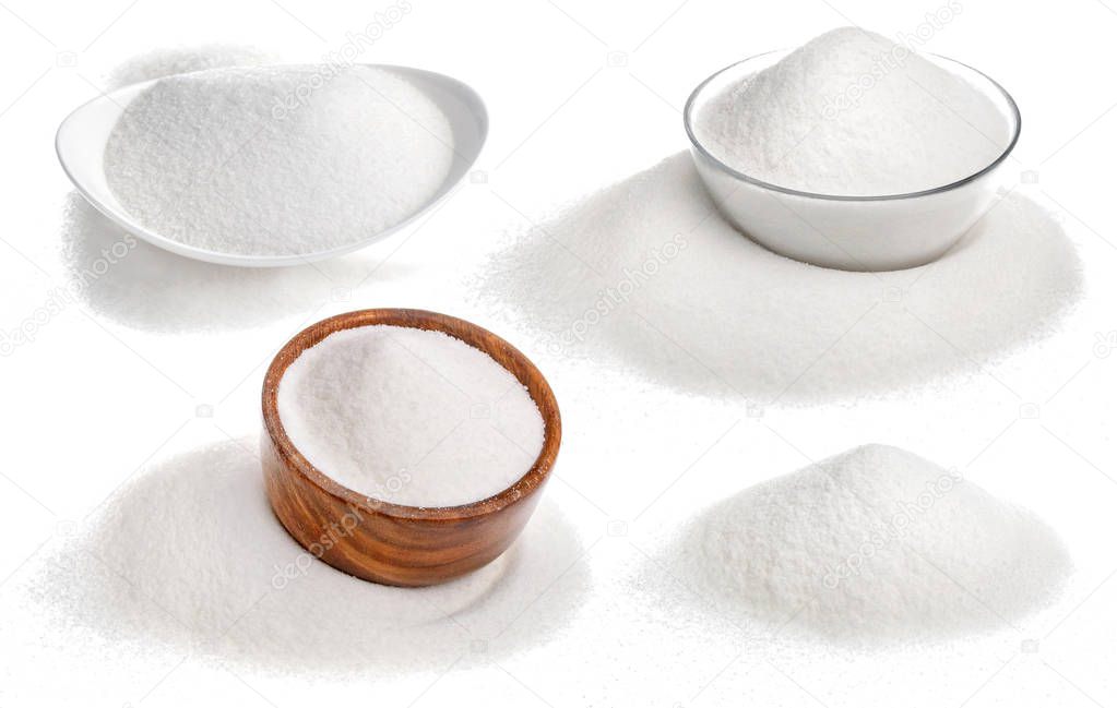 Sugar isolated on white background with clipping path