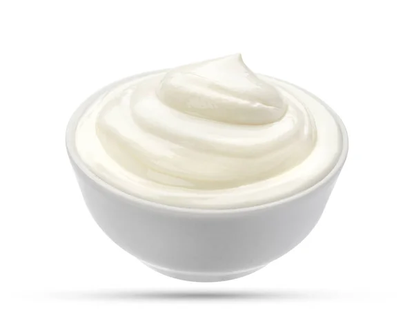 白色的酸奶油 — 图库照片
