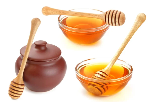 Honey on white background — Stock Photo, Image