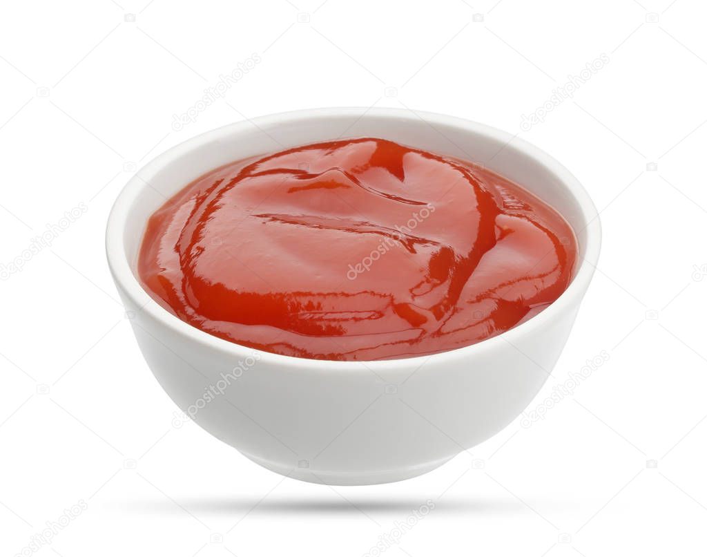 Ketchup isolated on white