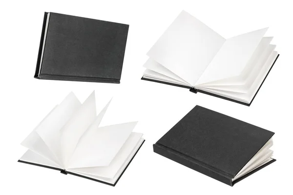 Черная книга макет изолированы на белом фоне — стоковое фото