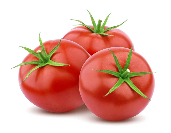 Tomates isolées. Tomate entière isolée sur fond blanc — Photo