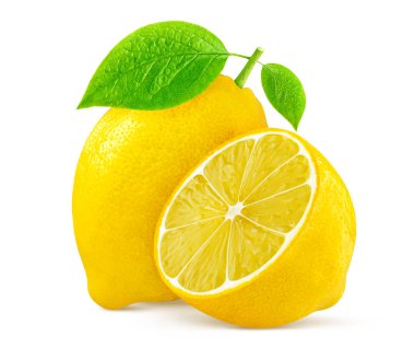 limon beyaz arkaplanda izole
