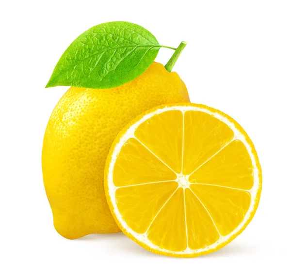 Limone isolato su fondo bianco — Foto Stock