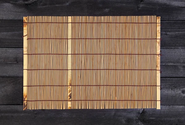 Бамбуковый коврик. Вид сверху с пространством для копирования — стоковое фото