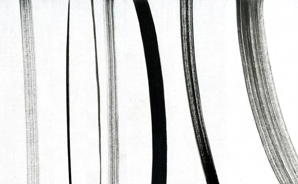 Conjunto de pinceladas. Grunge coleção de linhas artesanais. Conjunto de pinceladas pintadas de preto isoladas em branco . — Fotografia de Stock