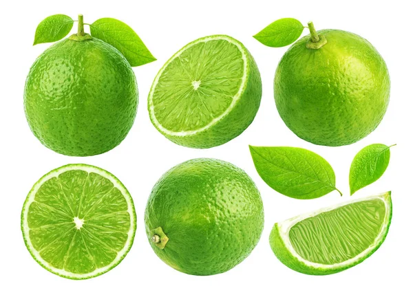 Beyaz arka plan üzerinde izole limon. Koleksiyonu
