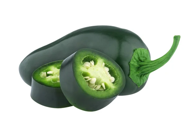 Jalapeno pepper isolated on white background — Stock Photo, Image