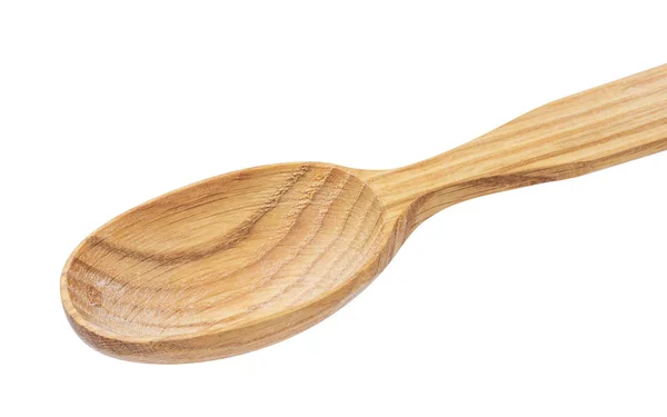 Empty wooden spoon isolated on white background — Stock Photo, Image