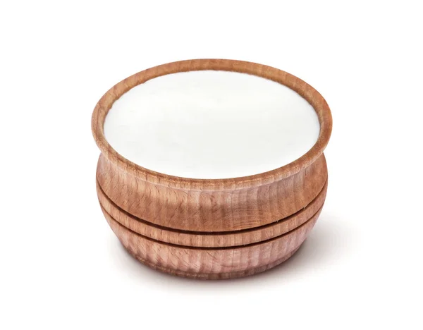 Sour cream isolated on white background — Stock Photo, Image